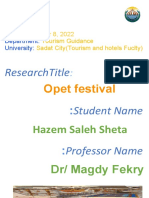 Opet Festival (Research) - Word