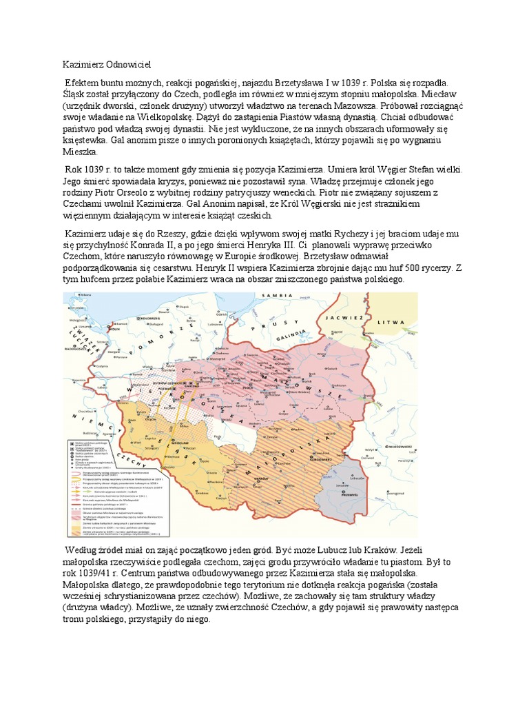Kazimierz Odnowiciel Co Zrobił Dla Polski Historia Polski Kazimierz Odnowiciel | PDF