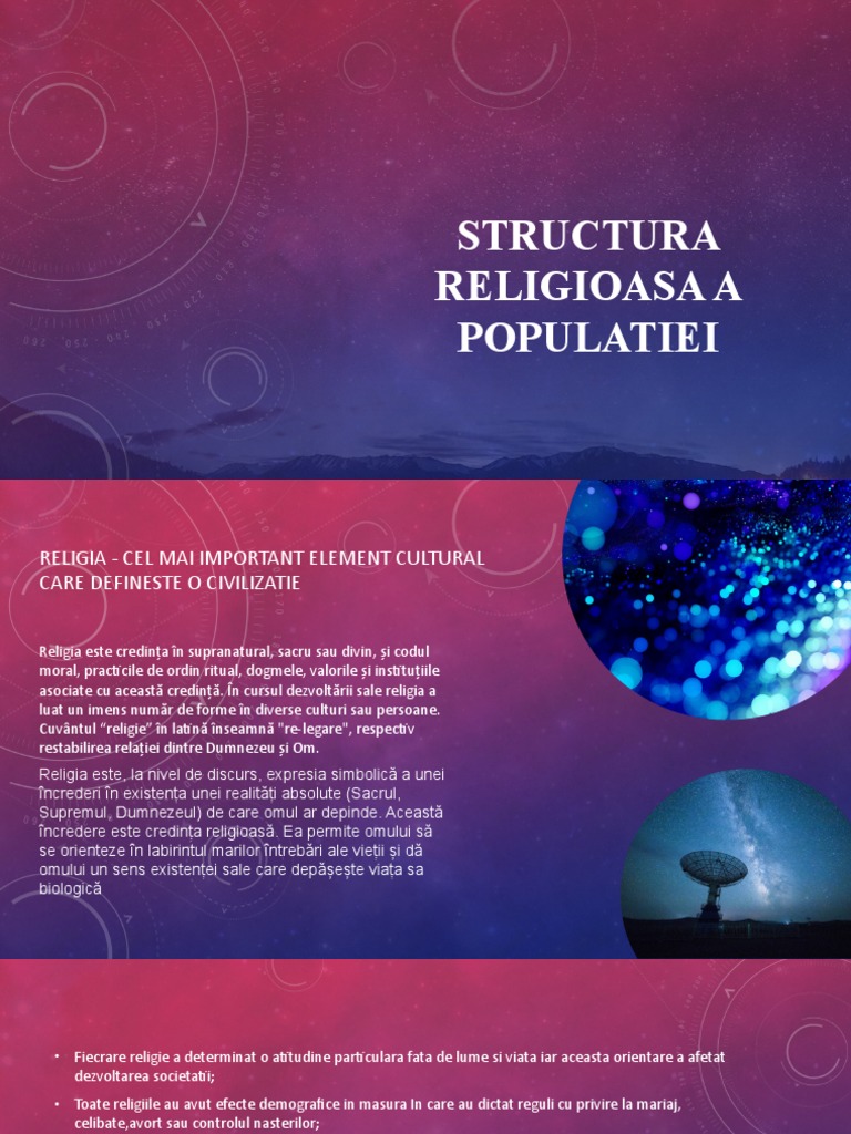 Structura Religioasa A Populatiei | PDF