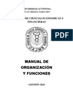REGLAMENTO DE Manual de Funciones UAJMS