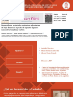 Desarrollo de Materiales Cerámicos Refractarios de Baja Densidad A Partir de Agentes Ligantes Nanoestructurados y Carbón