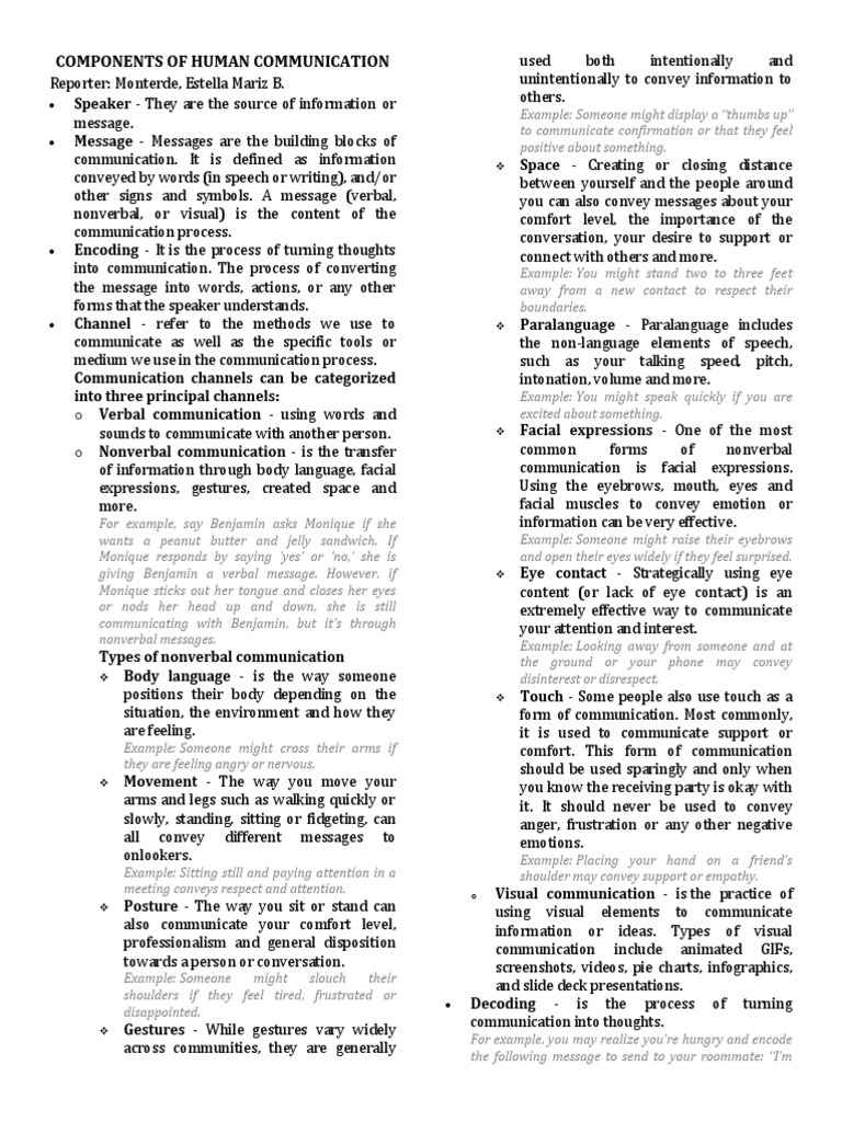 Handout PDF Communication Nonverbal Communication