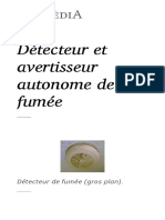 Détecteur Et Avertisseur Autonome de Fumée