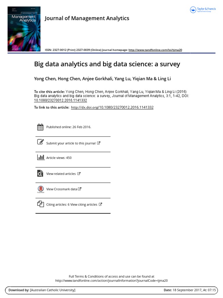 Big Data Analytics and Big Data Science A Survey 2016 | PDF | Big Data ...