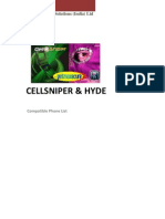 Cell Sniper&Hydecompatible Phone List