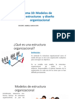 Tema 10: Modelos de Estructuras y Diseño Organizacional: Docente. Gabriela Garcia Soto