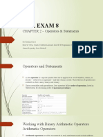 Oca Java Se 8 Exam Chapter 2 Operators Statements