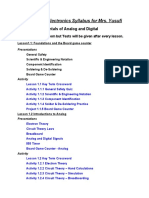 PLTW: Digital Electronics Syllabus For Mrs. Yusufi: Unit 1: Fundamentals of Analog and Digital