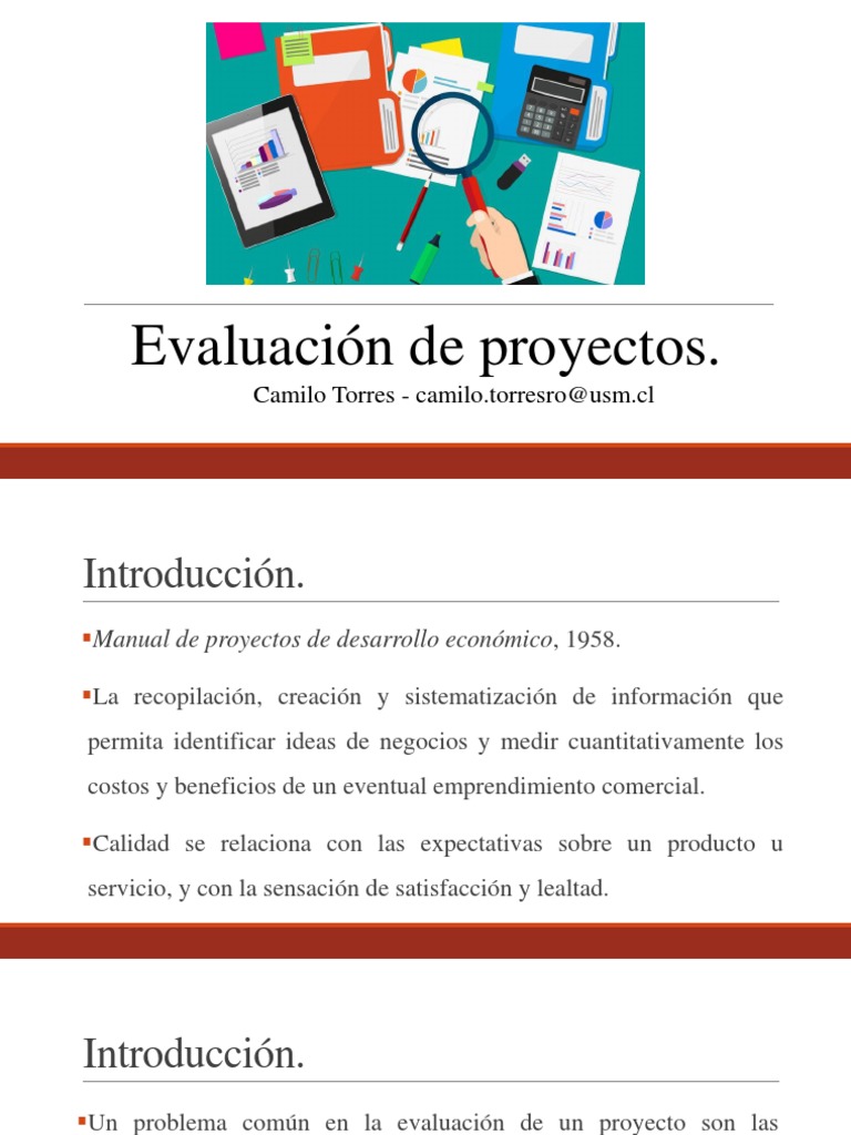 Evaluación de Proyectos de Inversión | PDF | Iniciativa empresarial ...