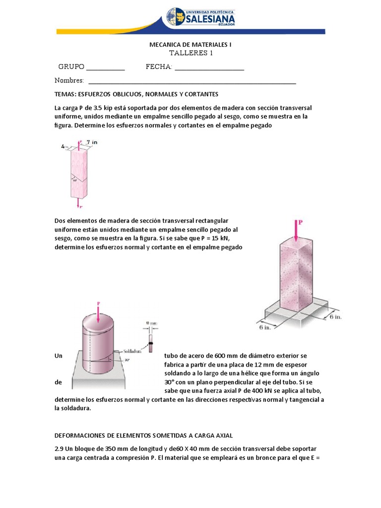 Esfuerzos y Deformaciones en Materiales | PDF | Resistencia de ...