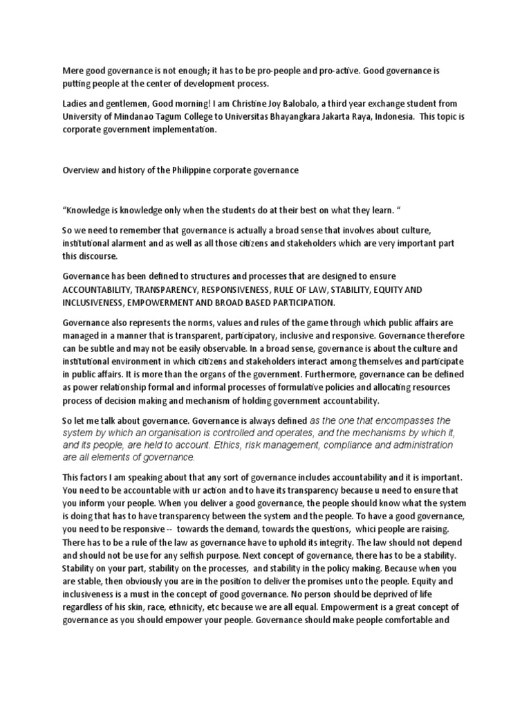 WHAT IS GOOD GOVERNANCE PDF visual data 6