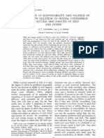 Attribution of Responsibility and Valence of Outcome in Relation To Initial Confidence and Success and Failure of Self and Other