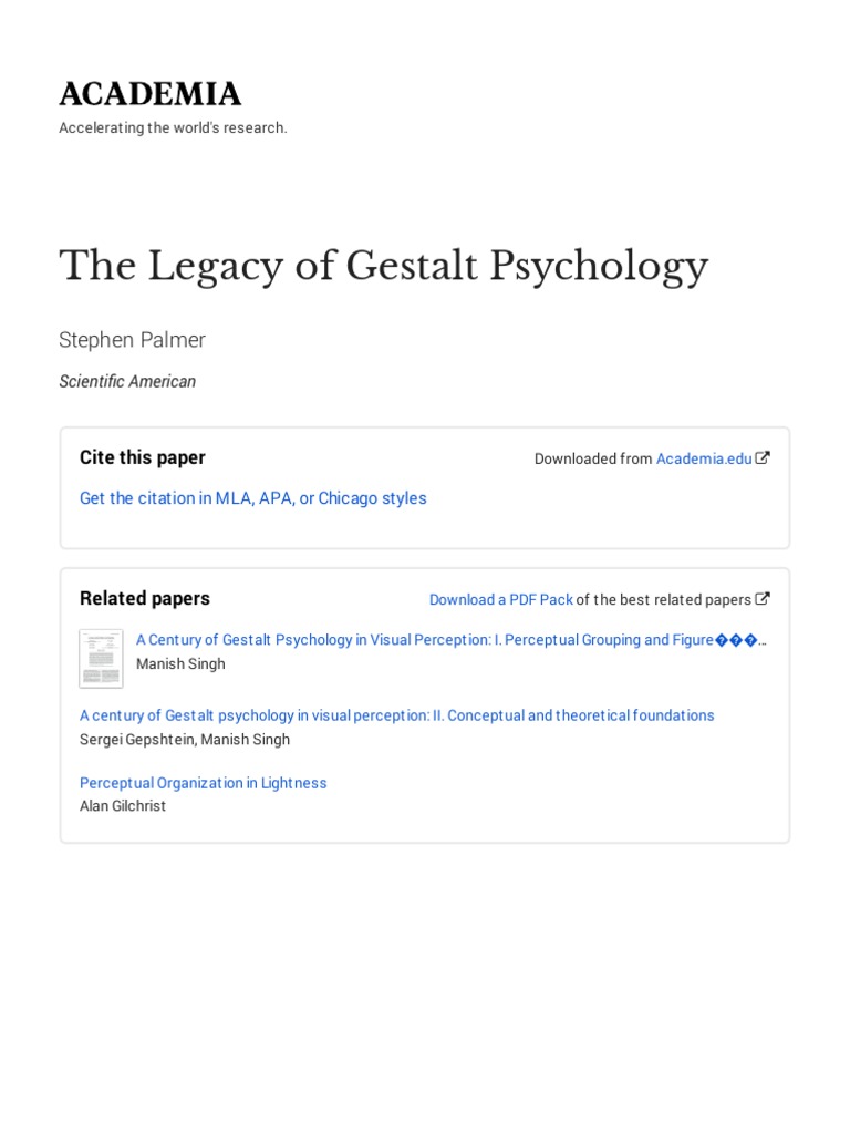 Gestaltism Psychology | PDF | Perception | Cognitive Science