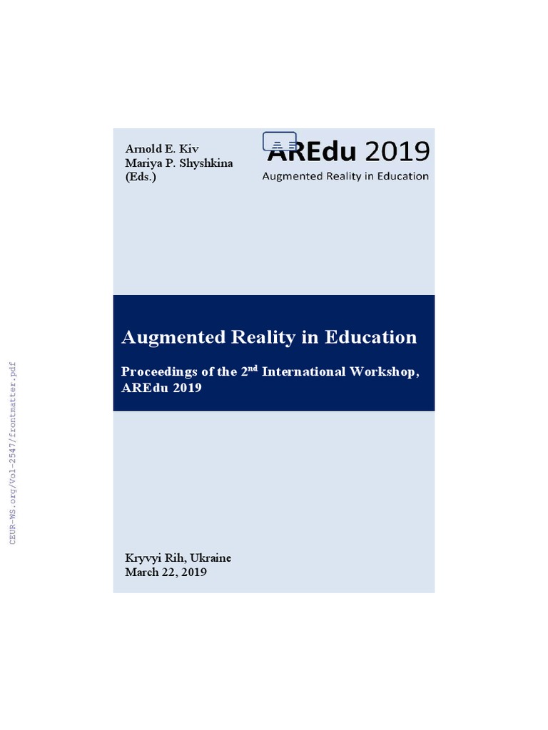 Augmented Reality in Education Compressed PDF Augmented Reality Educational Technology