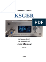 Паяльная станция KSGER. HW Version (2.1S) SW Version (2.10) User Manual. Version 1.00R