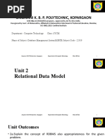 Unit 2 DBMS