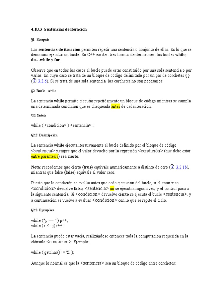 While Do While Y For Pdf Ingeniería Informática Ciencias De La