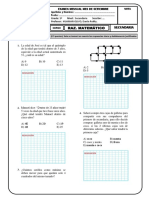 Examen (RM) - 1° Sec - Setiembre