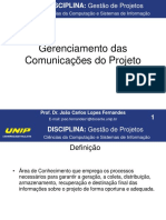 Aula 07 - Gestão de Projetos - Comunicação