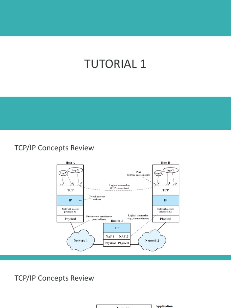 Tutorial 1 PDF Transmission Control Protocol Protocol Suite