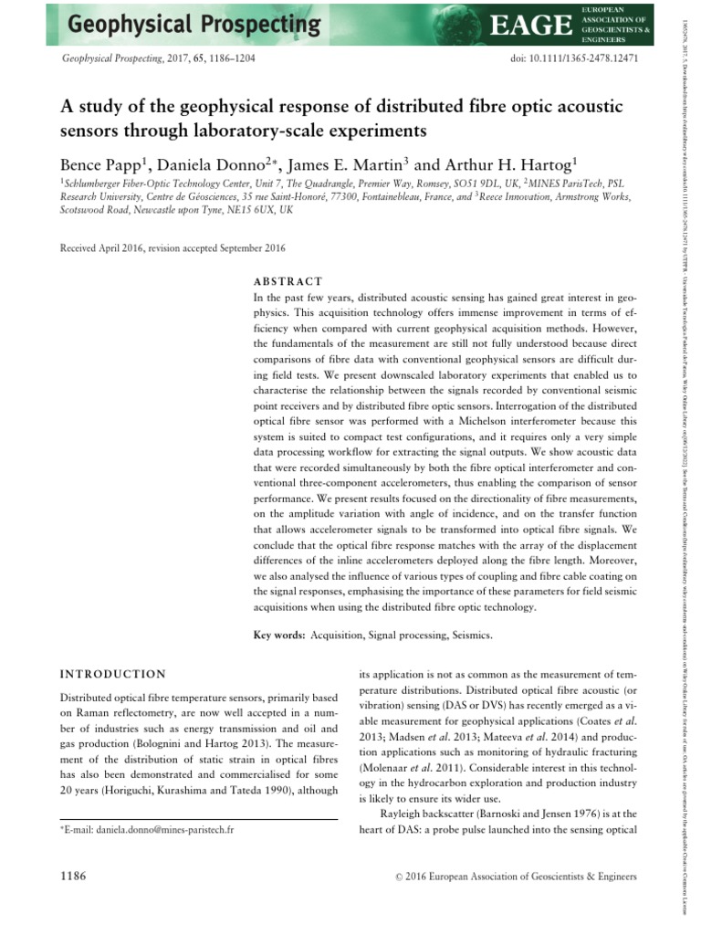 Geophysical Prospecting - 2016 - Papp - A Study of The Geophysical ...
