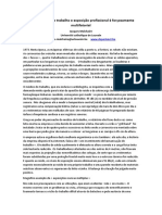 Artigo - Toda Condição de Trabalho e Exposição Profissional É Forçosamente Multifatorial