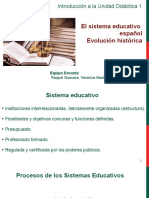 1 - UD. 1. El Sistema Educativo Español