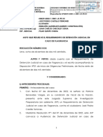 Requerimiento de Detención Judicial en Caso de Flagrancia