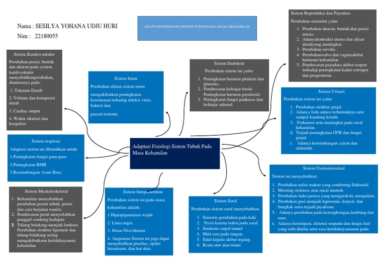 Peta Konsep Adaptasi Fisiologi Sistem Tubuh Pada Masa Kehamilan | PDF
