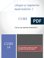 Tehnologia Și Ingineria Materialelor 1: Conf. Dr. Ing. Marinela MARINESCU