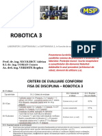 Robotica 3: LABORATOR 1 (SAPTAMANA 1 Si SAPTAMANA 2, in Functie de Subgrupa)