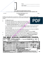 WAEC Past Questions On Painting and Decorating