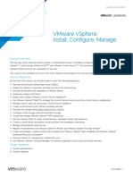 EDU - DATASHEET VMware Vsphere Install Configure Manage V7 U1x