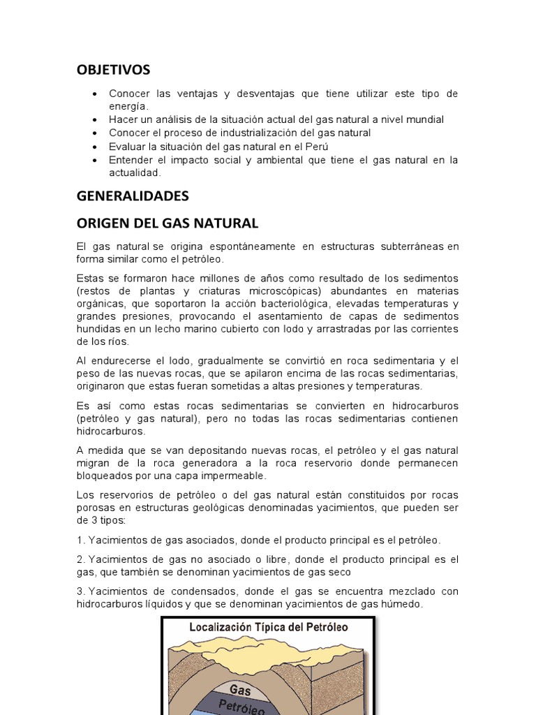Ventajas y Desventajas del Gas Natural | PDF | Depósito de petróleo ...