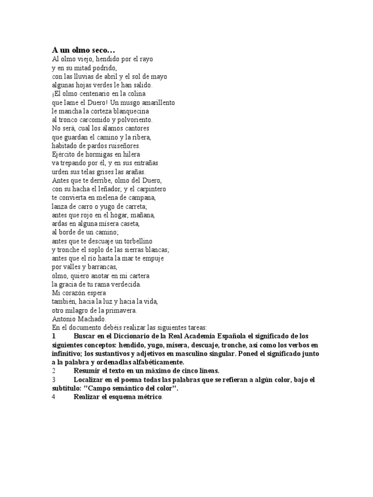 A Un Olmo Seco | PDF