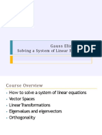 Gauss Elimination Solving A System of Linear Equations, Linear Algebra, Alexandria University