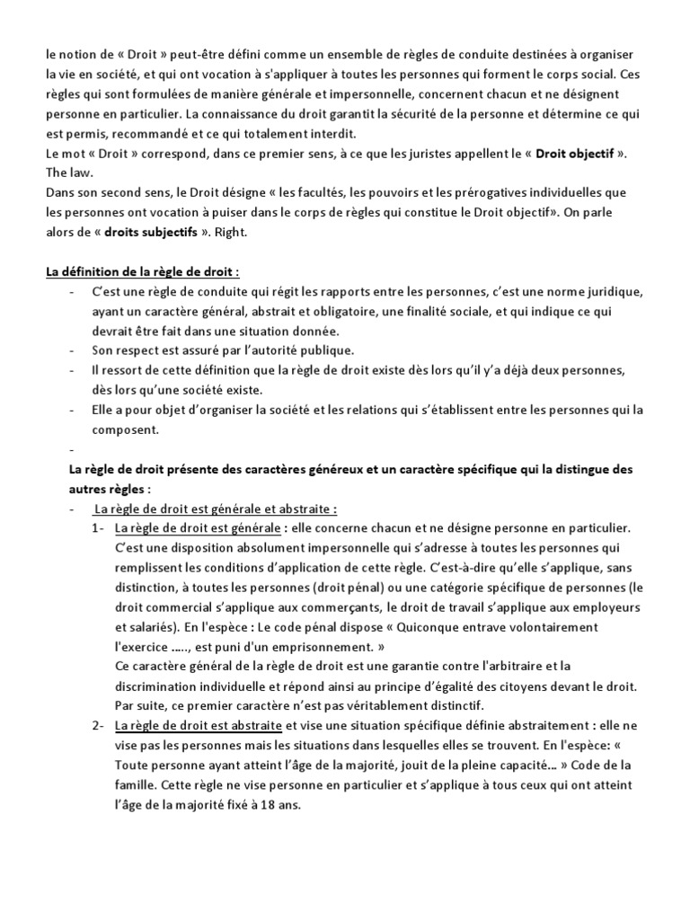 Comprendre le Droit et ses Règles | PDF | Justice | Crime et violence