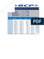 Tabla de amortización con cuota fija de préstamo de S/40,000