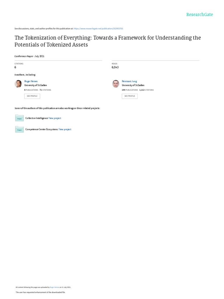 Tokenization Framework for Asset Management | PDF | Cryptocurrency ...