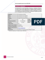 Proyecto/Guía Docente de La Asignatura para El Curso 2022-2023