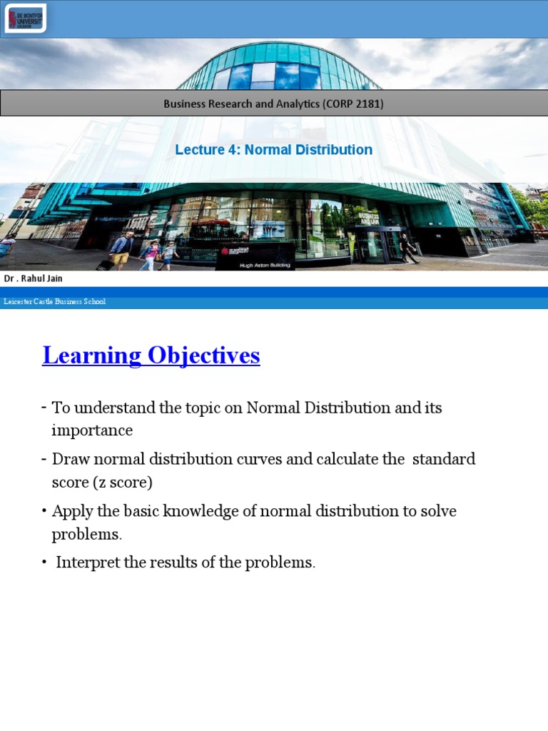 Normal Distribution Slides Pdf Normal Distribution Standard Deviation