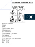 Teste de Conhecimento - Compreensão e Interpretação de Texto