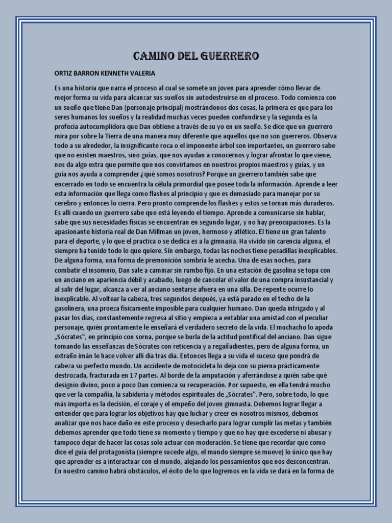 El camino del guerrero: lecciones de vida | PDF | Amor | Sócrates