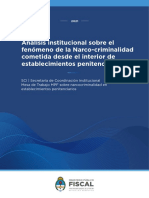 Análisis Institucional sobre el fenómeno de la Narco-criminalidad cometida desde el interior de establecimientos penitenciarios