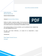 Carta de Renuncia Municipalidad