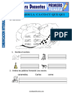 Conocemos La CA CO CU QUE QUI para Primero de Primaria
