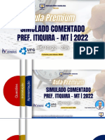 Slide Aula Simulado Comentado Pref Itiquira MT - 2022