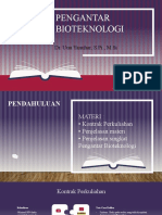 Pengantar Bioteknologi - Semester 2 - MSP - Bu Uun Yanuar