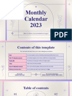 Monthly Calendar 2023 by Slidesgo