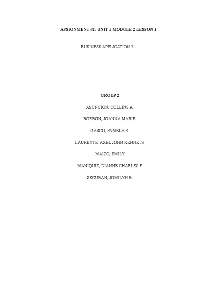 Assignment #2 | PDF